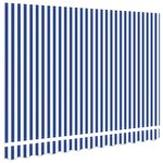 vidaXL Tissu de remplacement d'auvent pour cadre de 2 5 x 2 m - Bleu et blanc