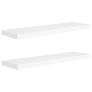 vidaXL Étagères murales flottantes 2 Pièces blanc 90x23 5x3 8 cm MDF