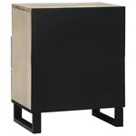 vidaXL Cabinet de chevet avec tiroir Blanc et noir 50 x 33 x 60 cm