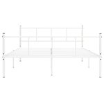 vidaXL Cadre de lit sans matelas blanc métal 120x200 cm