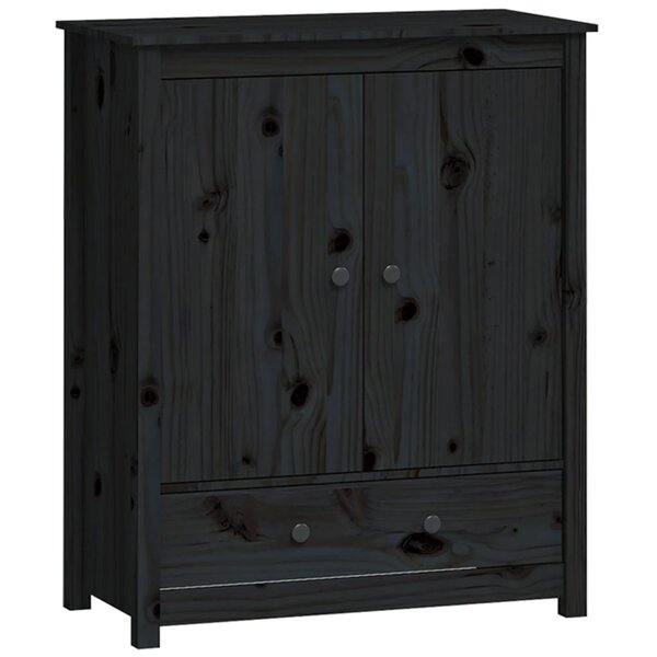 vidaXL Buffet Noir 83x41 5x100 cm Bois massif de pin