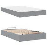 vidaXL Cadre de lit avec matelas avec matelas 2 Pièces Gris clair tissu
