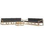 vidaXL Ensemble de canapés d'extérieur 9 pc Blanc et anthracite