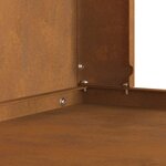 vidaXL Braise Marron 80 x 50 x 96 cm Acier résistant aux intempéries