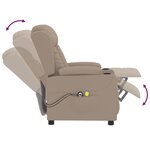 vidaXL Fauteuil de massage électrique Cappuccino Similicuir