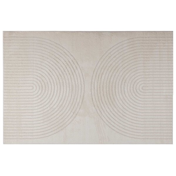 vidaXL Tapis de surface HUARTE Crème 200 x 140 cm Polyester