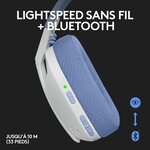 Casque gaming sans fil Logitech -G435 LIGHTSPEED - BLANC - Léger Bluetooth avec micro intégré pour Dolby Atmos, PC, PS4, PS5, Mobile