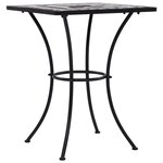 vidaXL Table de bistro mosaïque Noir et blanc 60 cm  Céramique