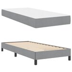 vidaXL Lit à ressorts avec matelas Gris clair 90 x 190 cm tissu