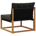vidaXL Sofa de milieu extérieur Bois d'acacia massif et Textilène