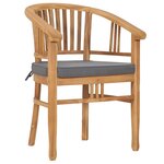 vidaXL Ensemble à manger de jardin 5Pièces avec coussins bois teck solide