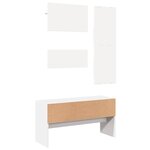 vidaXL Ensemble de meubles de couloir 4 Pièces blanc bois d'ingénierie
