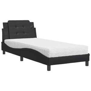 vidaXL Cadre de lit sans matelas Zadar noir 90x200 cm similicuir