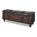 vidaXL Ensemble de bancs de rangement 3 Pièces Marron