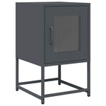 vidaXL Table de chevet anthracite 36x39x60 5 cm acier laminé à froid