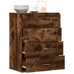 vidaXL Buffet chêne fumé 60x39x80 cm bois d'ingénierie