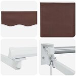 vidaXL Auvent manuel rétractable marron 500x300 cm