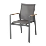 Chaises de jardin Anthracite/Teck - Lot de 2 pièces Alva