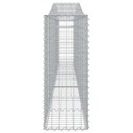 vidaXL Paniers à gabions arqués 8 Pièces 400x30x80/100 cm Fer galvanisé