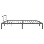 vidaXL Cadre de lit sans matelas gris métal 200x200 cm