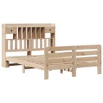vidaXL Lit bibliothèque sans matelas 160x200 cm bois massif de pin