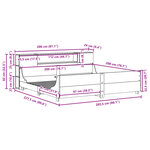 vidaXL Cadre de lit sans matelas cire marron 200x200cm bois pin massif