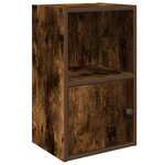 vidaXL Bibliothèque chêne fumé 31x24x52 cm bois d'ingénierie
