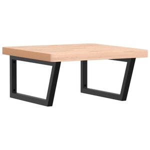 vidaXL Étagère de vasque murale acier et bois massif de hêtre