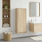 vidaXL Meuble de lavabo mural Chêne Sonoma 35 x 20 x 81 cm