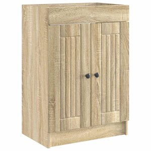 vidaXL Armoire sous évier de salle de bain Chêne Sonoma