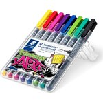 Marqueur permanent 318F Lumocolor  étui de 8 STAEDTLER