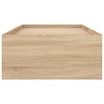 vidaXL Cadre de lit chêne sonoma 75x190 cm petit simple