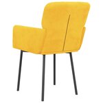 vidaXL Chaises à manger lot de 2 Jaune Velours