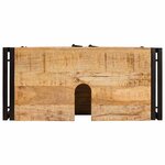 vidaXL Meuble sous-vasque de salle de bain Bois de mangue massif  fer