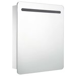 vidaXL Armoire de salle de bain à miroir LED 68x9x80 cm