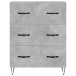 vidaXL Buffet gris béton 69 5x34x90 cm bois d'ingénierie
