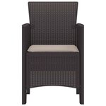vidaXL Chaise de jardin 4 Pièces Marron 53 x 49 x 85 cm PP