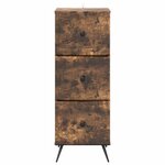 vidaXL Armoire à tiroirs Chêne fumé 33 x 34 5 x 90 cm