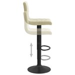 vidaXL Tabourets de bar lot de 2 crème velours