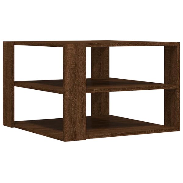 vidaXL Table basse chêne marron 58x58x40 cm bois d'ingénierie