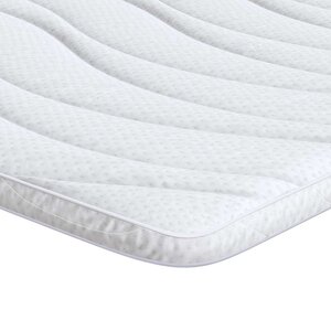 vidaXL Surmatelas Blanc 90 x 190 cm Tissu en Tricot