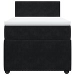 vidaXL Sommier à lattes de lit avec matelas Noir 90x200 cm Velours