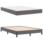 vidaXL Cadre de lit avec matelas Gris 160 x 200 cm tissu