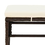 vidaXL Salon de jardin 6 Pièces avec coussins Marron Résine tressée