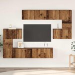 vidaXL Ensemble meuble TV 8 Pièces Bois ancien 80 x 30 x 30 cm