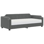vidaXL Lit de jour avec matelas gris foncé 80x200 cm tissu
