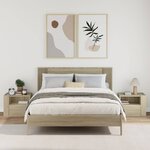 vidaXL Tables de chevet murales 2 Pièces chêne sonoma 45x30x35 cm