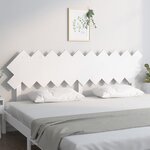 vidaXL Tête de lit Blanc 196x3x80 5 cm Bois massif de pin