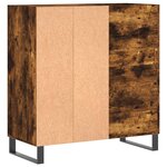 vidaXL Armoire à disques chêne fumé 84 5x38x89 cm bois d'ingénierie