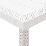 vidaXL Ensemble de salle à manger de jardin 5 pièces avec coussins Blanc Rotin PE